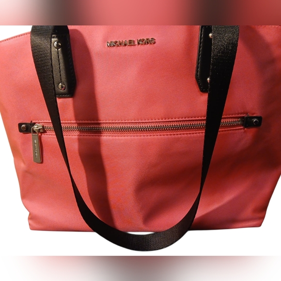 Michael Kors - NWT, Hot Pink Polly Bag, 2 Zippered Pockets, 1 Open Pocket, - Picture 1 of 14